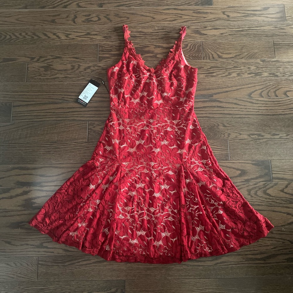 NWT red lace dress